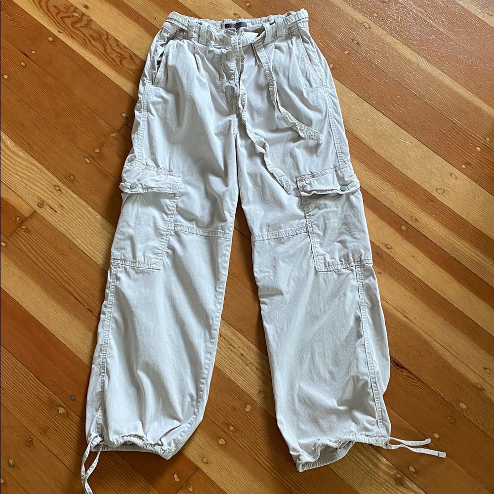 Mint Velvet Khaki‎ Baggy Pleated Waist Cargo Pants Small